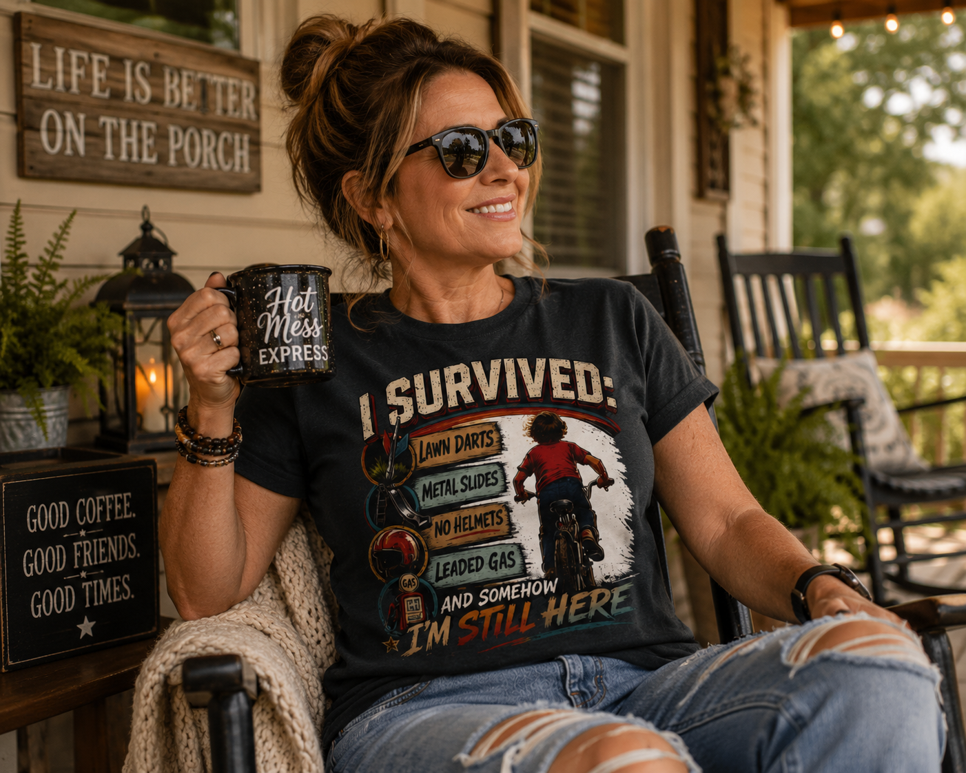 I Survived™ Gen X Survival Club T-Shirt | Funny Generation X Retro Shirt | Vintage Childhood Nostalgia Tee