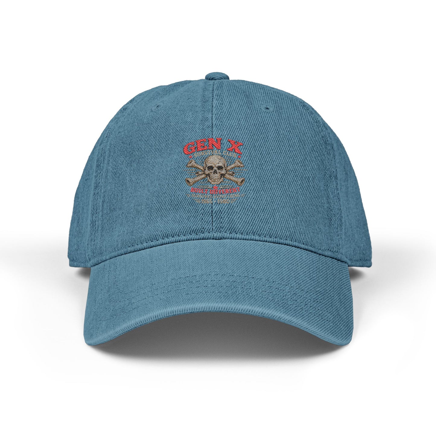 Built Different Gen X Survival Club™ Distressed Denim Cap