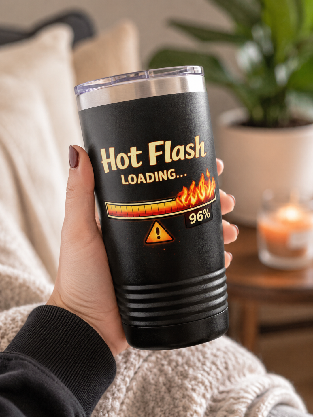 Hot Flash Loading™ Funny Menopause Support Tumbler -20oz