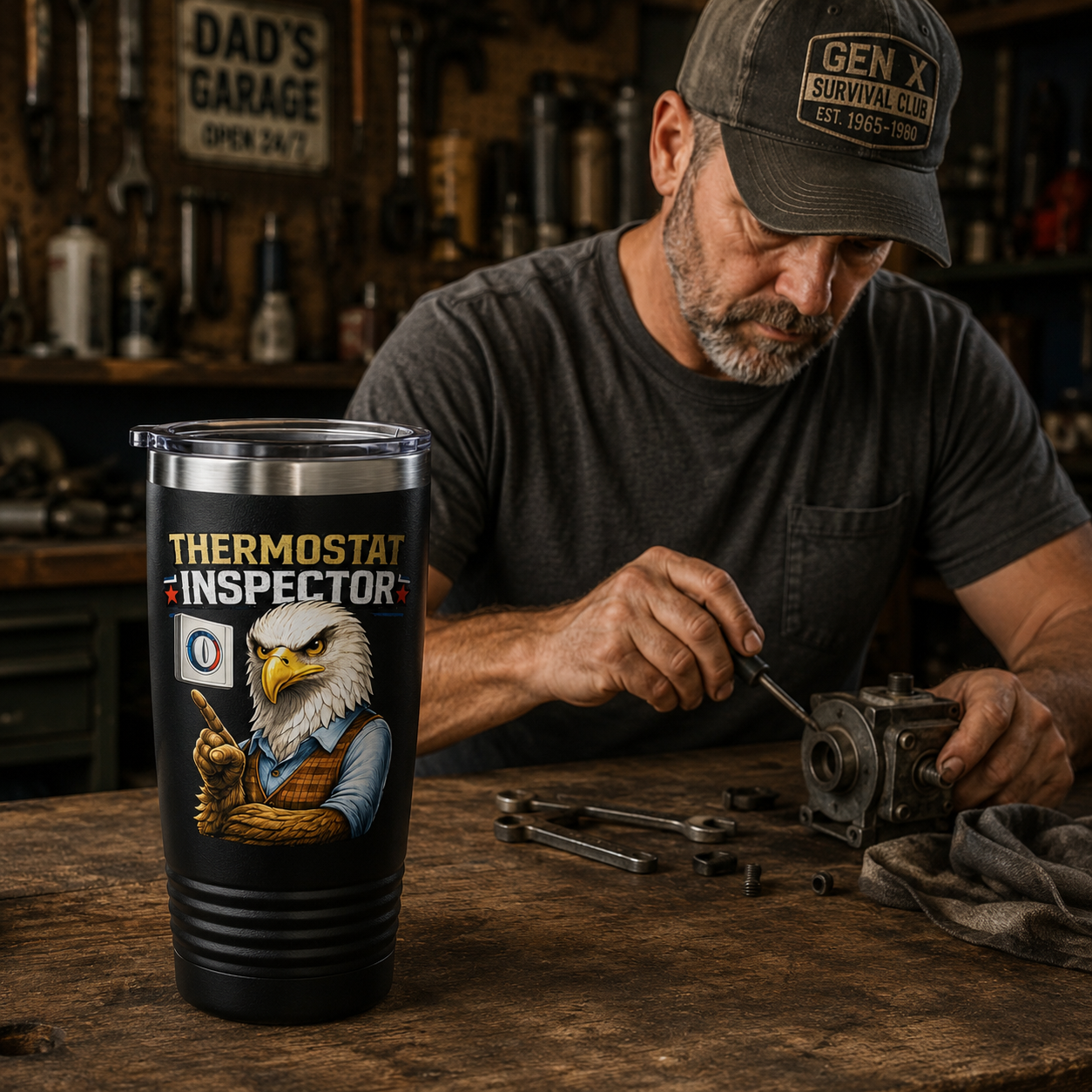 Thermostat Inspector™ Funny Dad Tumbler