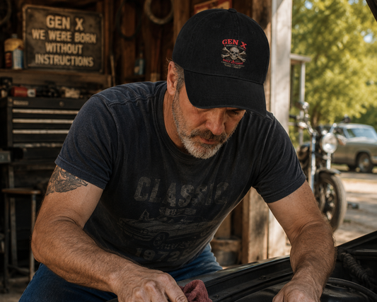 Built Different Gen X Survival Club™ Distressed Denim Cap
