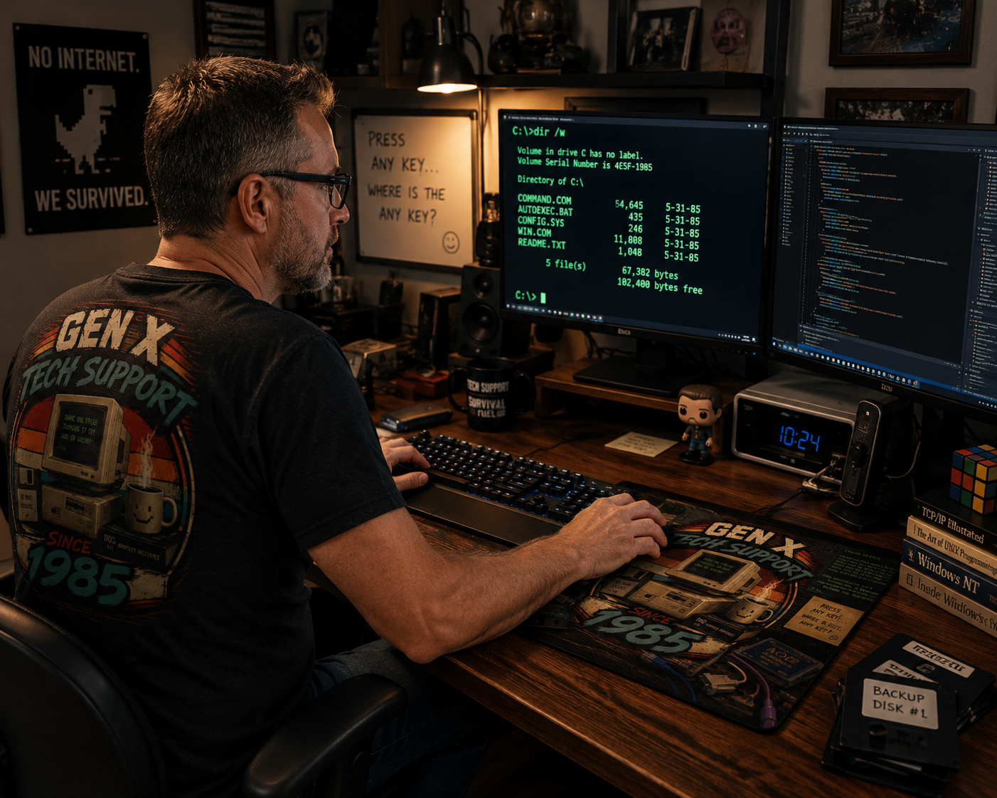 Gen X Tech Support Since 1985™ Retro Mouse Pad
